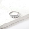 Eleganter Zirkonia Ring Damen – Ovaler Edelstahl Ring mit 18K PVD-Vergoldung