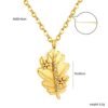Blatt Halskette Damen Gold mit Zirkonia – 18K PVD vergoldete Edelstahl Halskette