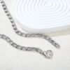 Figaro Kette aus Edelstahl mit Herzverschluss – Unisex Halskette in Gold oder Silber