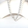 Figaro Kette aus Edelstahl mit Herzverschluss – Unisex Halskette in Gold oder Silber