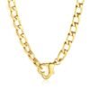 Figaro Kette aus Edelstahl mit Herzverschluss – Unisex Halskette in Gold oder Silber