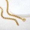 Figaro Kette aus Edelstahl mit Herzverschluss – Unisex Halskette in Gold oder Silber