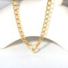 Figaro Kette aus Edelstahl mit Herzverschluss – Unisex Halskette in Gold oder Silber