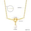 Knoten Halskette Damen Gold mit Süßwasserperle – 18K PVD vergoldete Edelstahl Halskette
