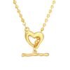 Wasserfeste Herz Halskette Damen aus Edelstahl – Goldene Minimalistische Kette mit OT-Verschluss, 18K Gold Look